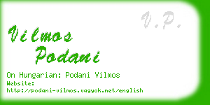 vilmos podani business card